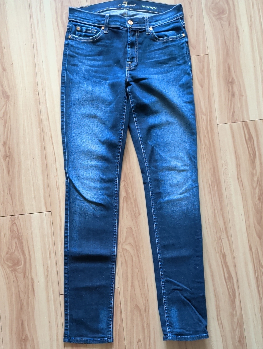 Women's Dark Blue Skinny 7 For All Mankind Jeans